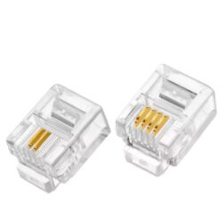 RJ11 6P2C Crystal head Gold plated chip (1)